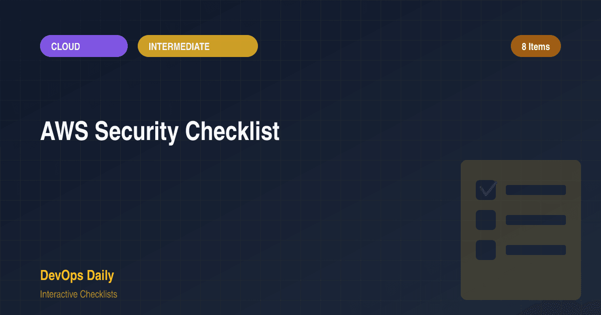 AWS Security Checklist