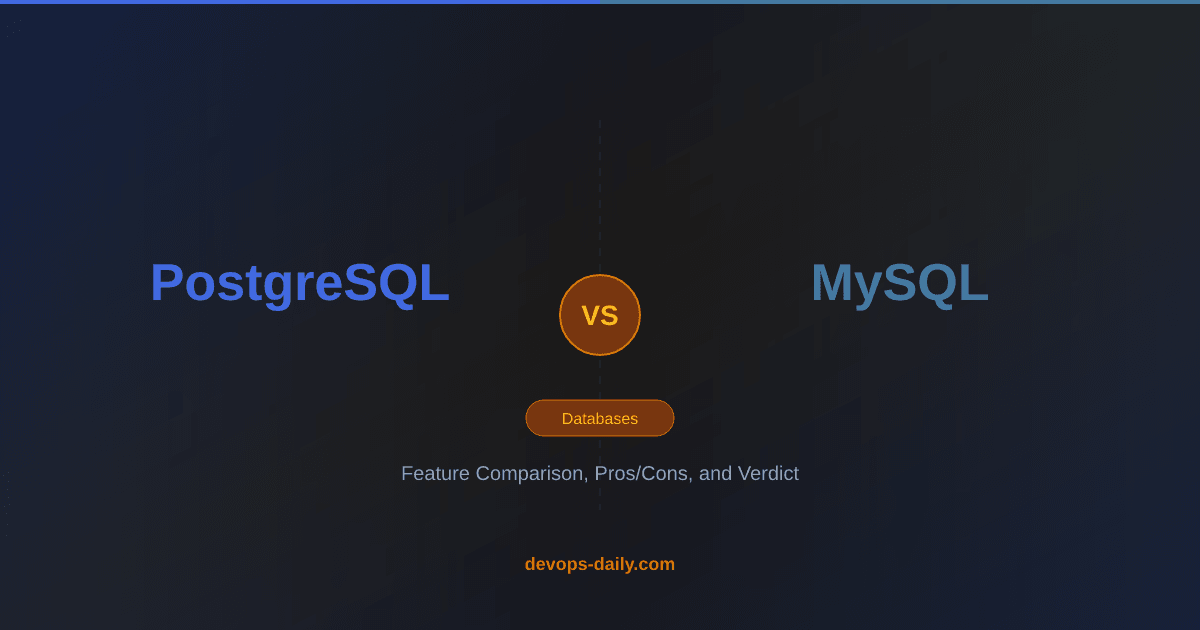 PostgreSQL vs MySQL