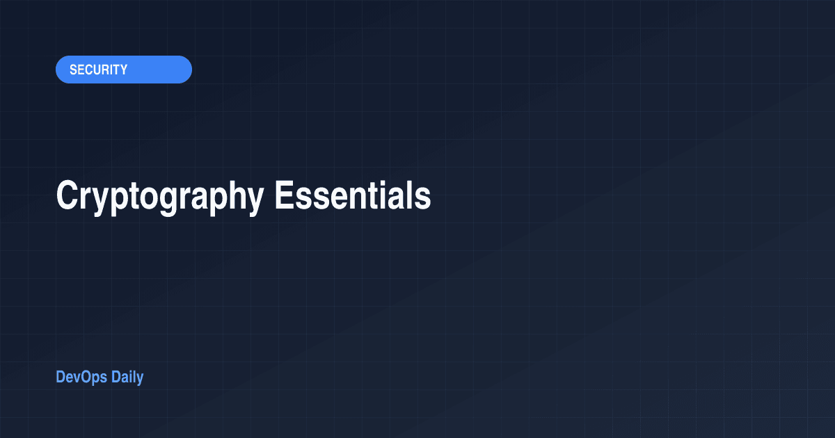 Cryptography Essentials